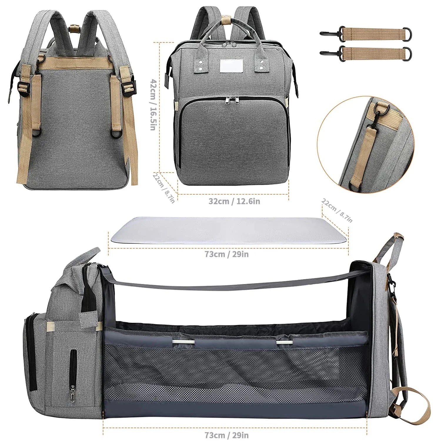 BedBag: The Transforming Diaper Bag for On-The-Go Comfort