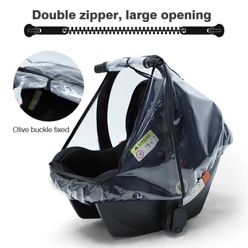 "Baby Carrier Shield: Mosquito, Sun & Rain Protector"