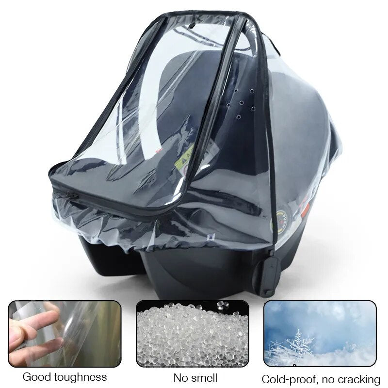 "Baby Carrier Shield: Mosquito, Sun & Rain Protector"