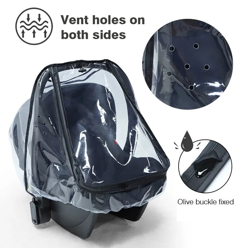 "Baby Carrier Shield: Mosquito, Sun & Rain Protector"